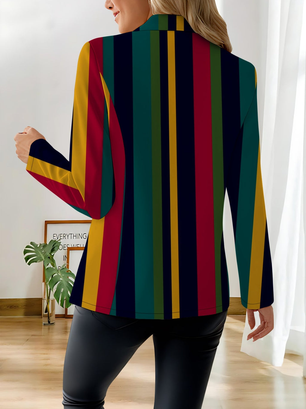 Women's Autumn Campus Fashion,  Outdoor Travel Attire, Tops with Unique Patterns, Elegant Printed Autumn Coats, and Exquisite Blazers. - Mixed colors