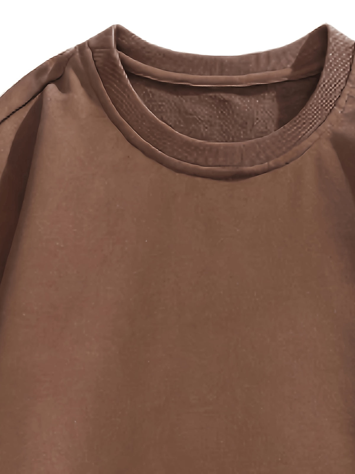 Men'S Crew Neck Sweatshirt, Spring Autumn Streetwear Letter Graffiti Print Pullover Top, Youth Loose Casual Versatile Long Sleeve Basic Undershirt - Light Brown-1