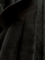 Men's Casual Sport Knit Cardigan, Fashion Knit Cardigan Jacket | Long Sleeve Thickened for Autumn and Winter, Warm, Featuring Cable Knit Craftsmanship, Casual Style Sweater with Button Closure, Regular Fit Long Sleeve Casual Style for Autumn and - Black