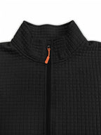 Pearson OBM MLIANO Autumn/Winter Men's Thickened Jacquard Sport Jacket, Fashionable Plaid Jacquard Textured Fabric, Comfortable Outerwear Fabric, Suitable for Daily Outings, Outdoor Sports, Travel, and Vacations. Lightweight and Comfortable - Black