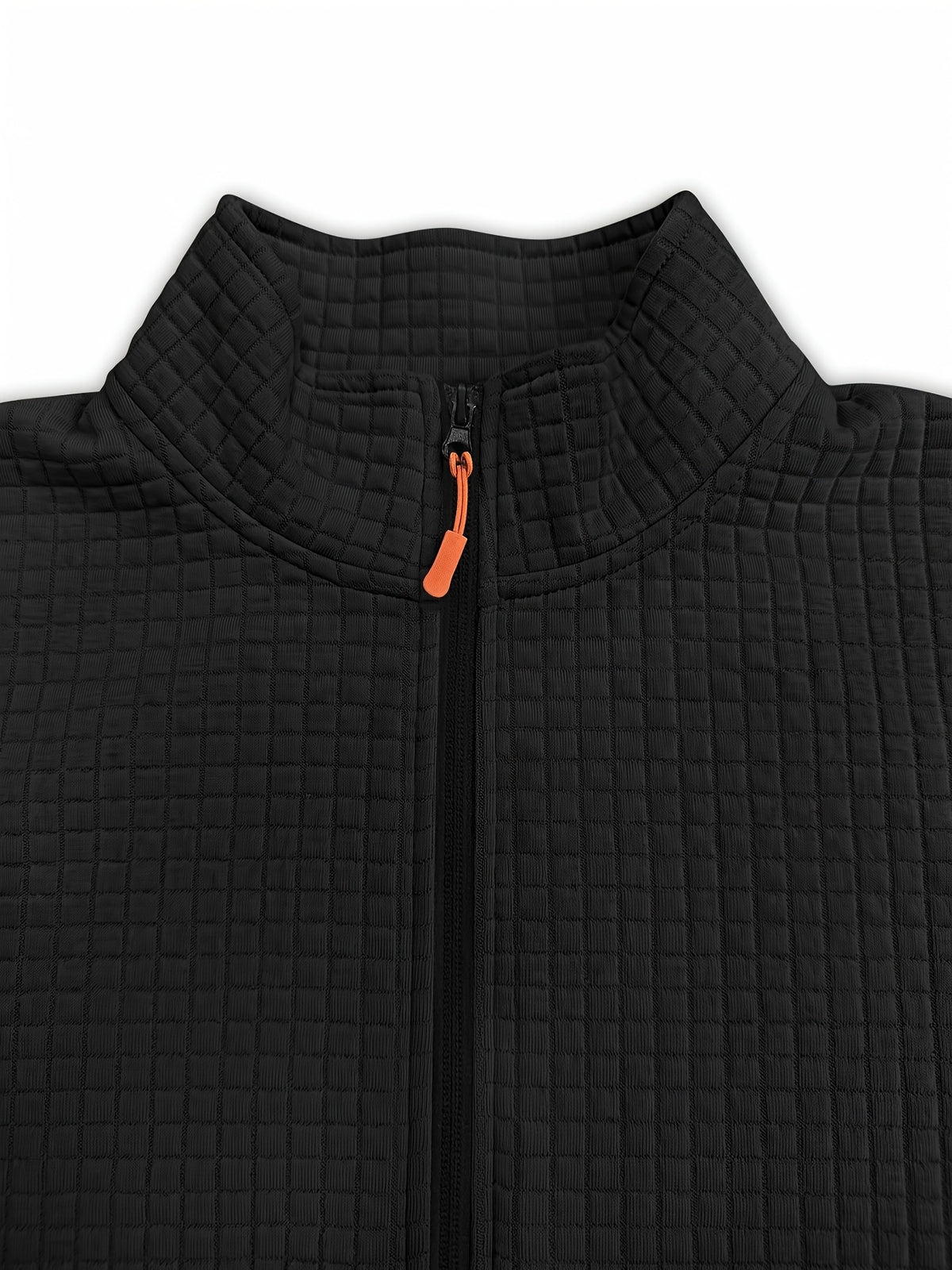 Pearson OBM MLIANO Autumn/Winter Men's Thickened Jacquard Sport Jacket, Fashionable Plaid Jacquard Textured Fabric, Comfortable Outerwear Fabric, Suitable for Daily Outings, Outdoor Sports, Travel, and Vacations. Lightweight and Comfortable - Black