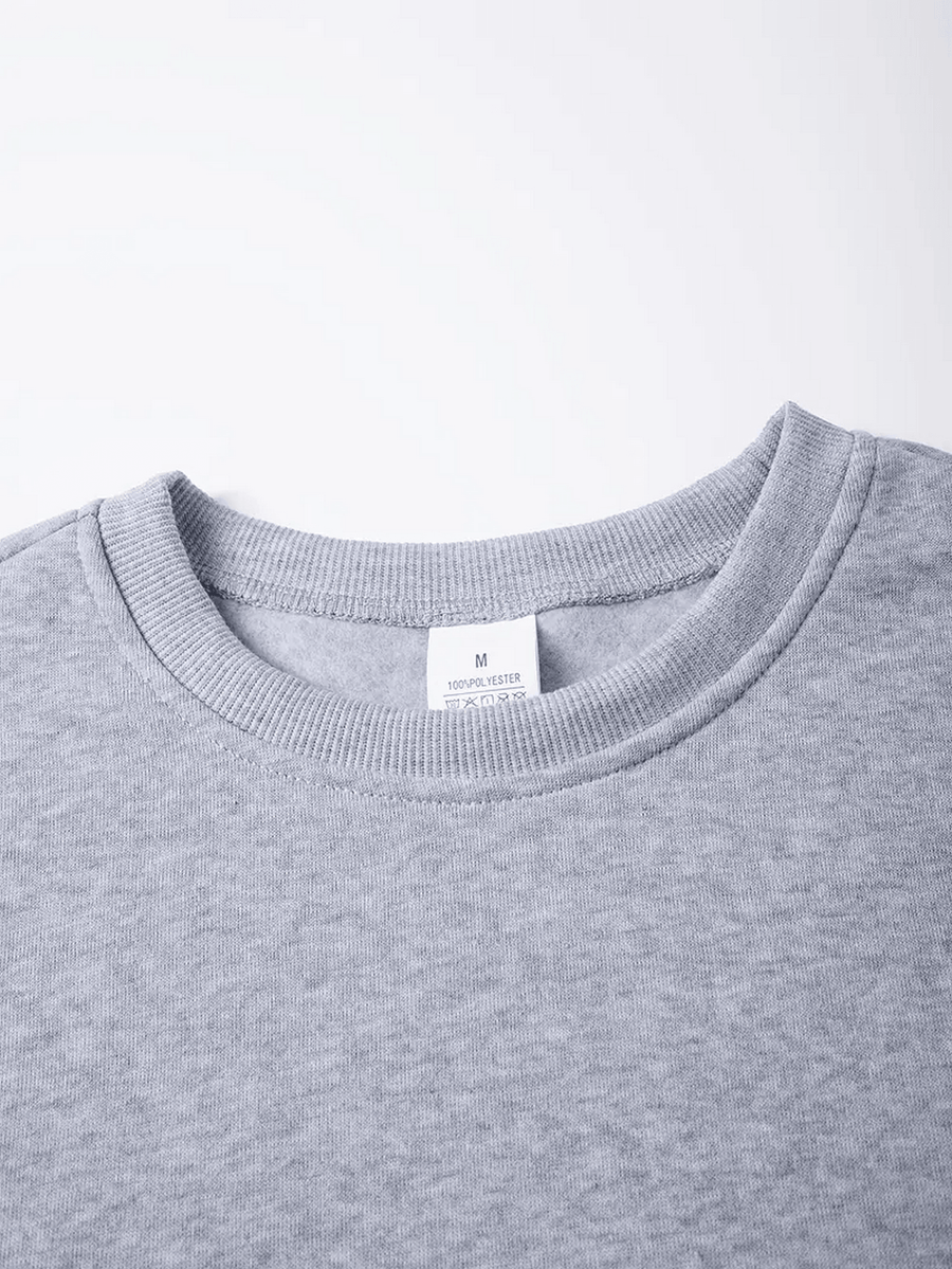 Men's Casual Style, Men's Crewneck Sweatshirt, Boston Black And Golden Property Of Print, Polyester Fiber, Suitable for Men Daily Wear And Sports Scenes - Grey