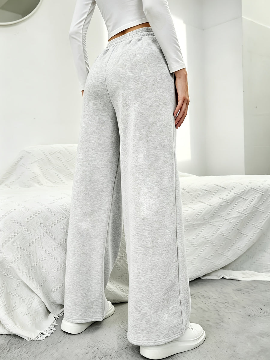Halloween Autumn/Winter 2027NEW Home Women Apparel Women Clothing Women Bottoms Women Sweatpants Women's Comfort Fabric Casual Drawstring Waist Loose Sweatpants Suitable for S Business Casual Woman Graduation Back to - Grey