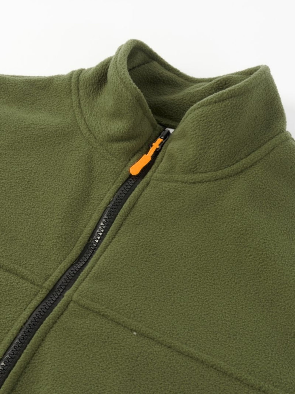 Men'S Autumn Winter Trendy Fleece Jacket, All-Match Style with Multiple Pockets, Casual Commute Top, New Men'S Techwear Stand-Collar Jacket with Full Zipper, Fashionable Print Top - Military Green
