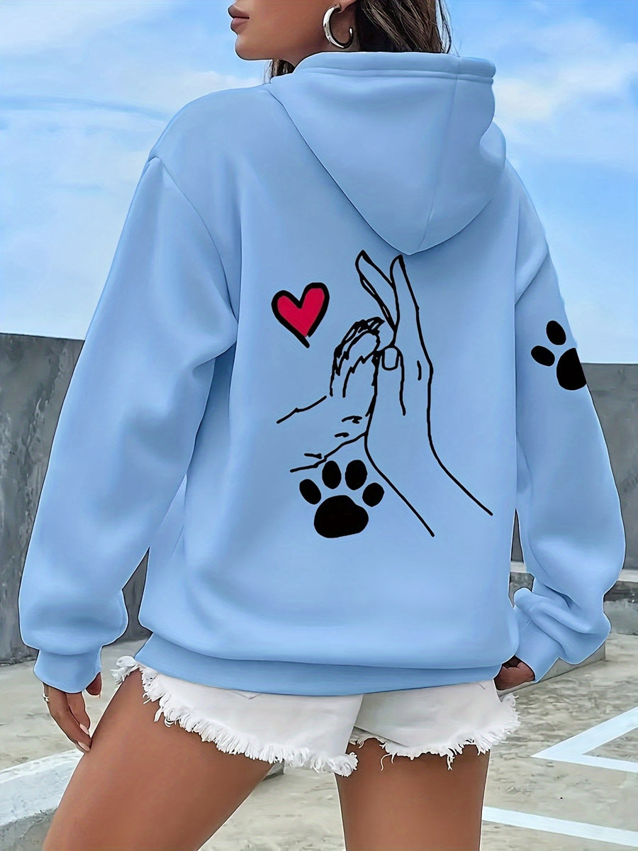 Women'S Fashion Hoodie - Sky Blue