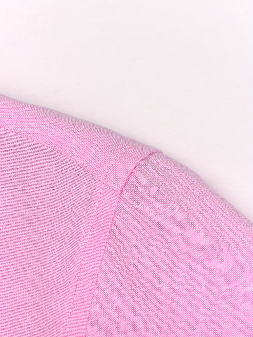 Men'S 60% Long Sleeve Solid Casual Sturdy Oxford Shirt - Pink Color