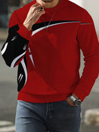 Round Neck Long Sleeve Sweatshirt Men'S Spring Autumn Fashion Round Neck Sweatshirt - Mixed colors