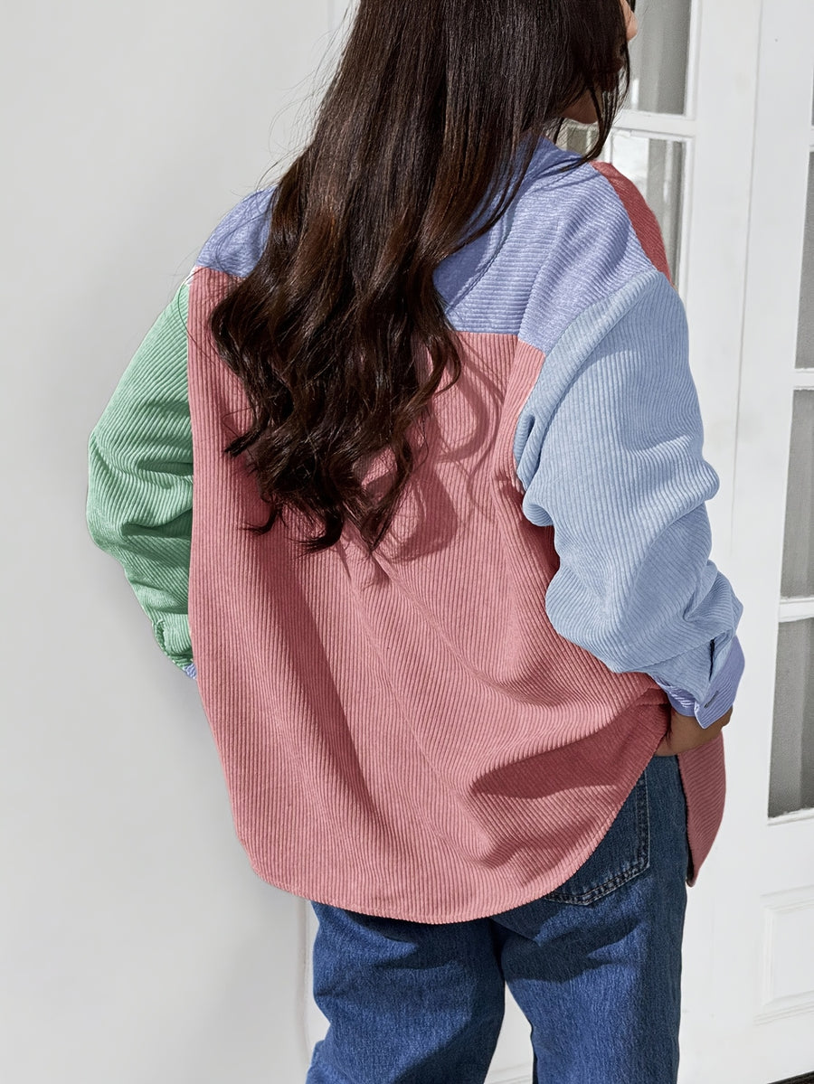 Plus Size, TB6709 Stylish and Elegant Coat, Plus-size Casual Shirt, Suitable for Autumn and Winter - Mixed Color 3