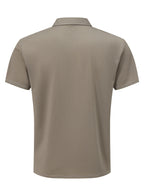 Men'S Summer Casual Polo Shirt, Loose Fit - Breathable, Lapel Collar, Short Sleeve, Light Luxury Commute Style, Solid Color Pullover Top, Suitable for Outdoor Sports, Golf, Running, Casual Wear - Khaki