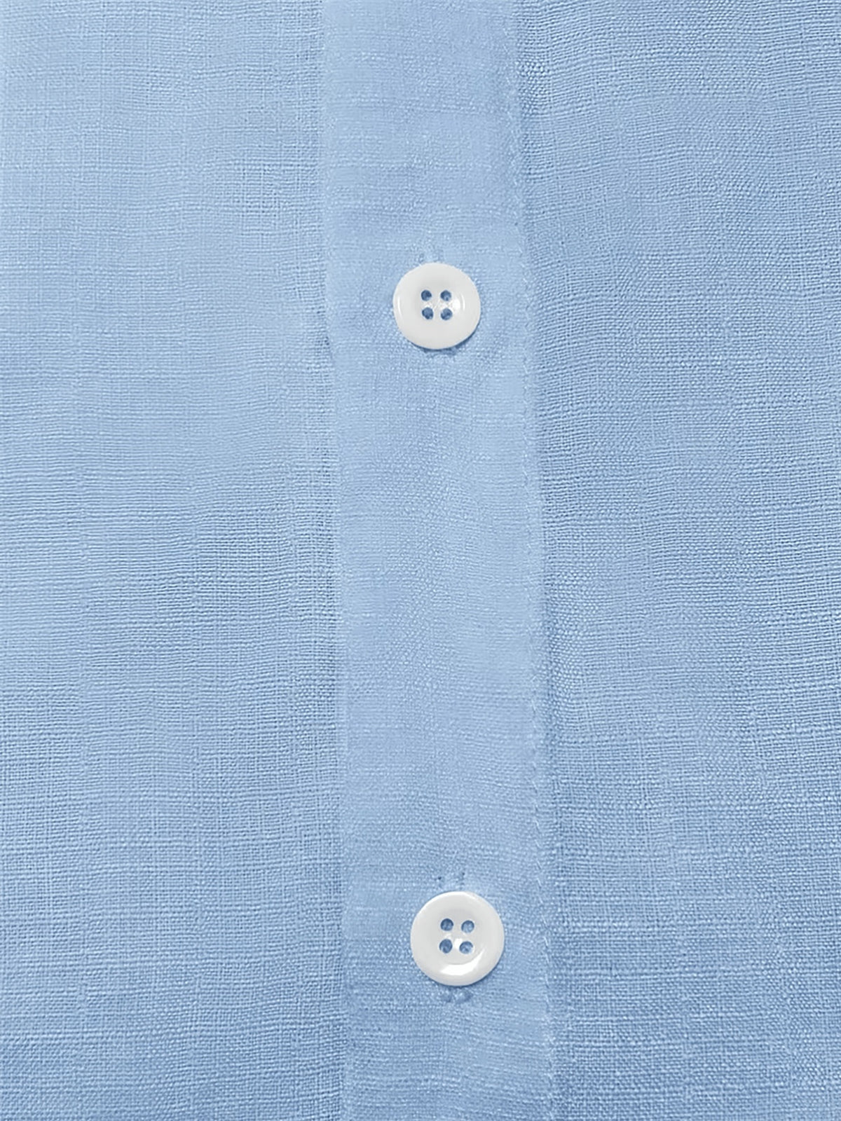 Men's New Faux Stand Collar Button-Up Shirt - Artistic, Understated, Stylish, Versatile, Relaxed Textured Trendy Loose Fit - Soft Daily Shirt Suitable for Formal and Casual Wear at the Beach, on Vacation, and in the Office - Machine Washable - Light Blue