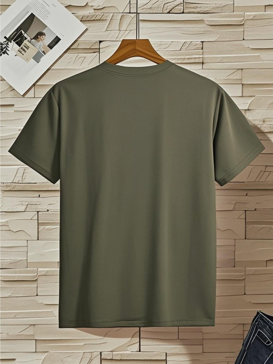 Men's V-Neck T-Shirt | Suitable for Daily Wear, Parties, and Vacations - Green