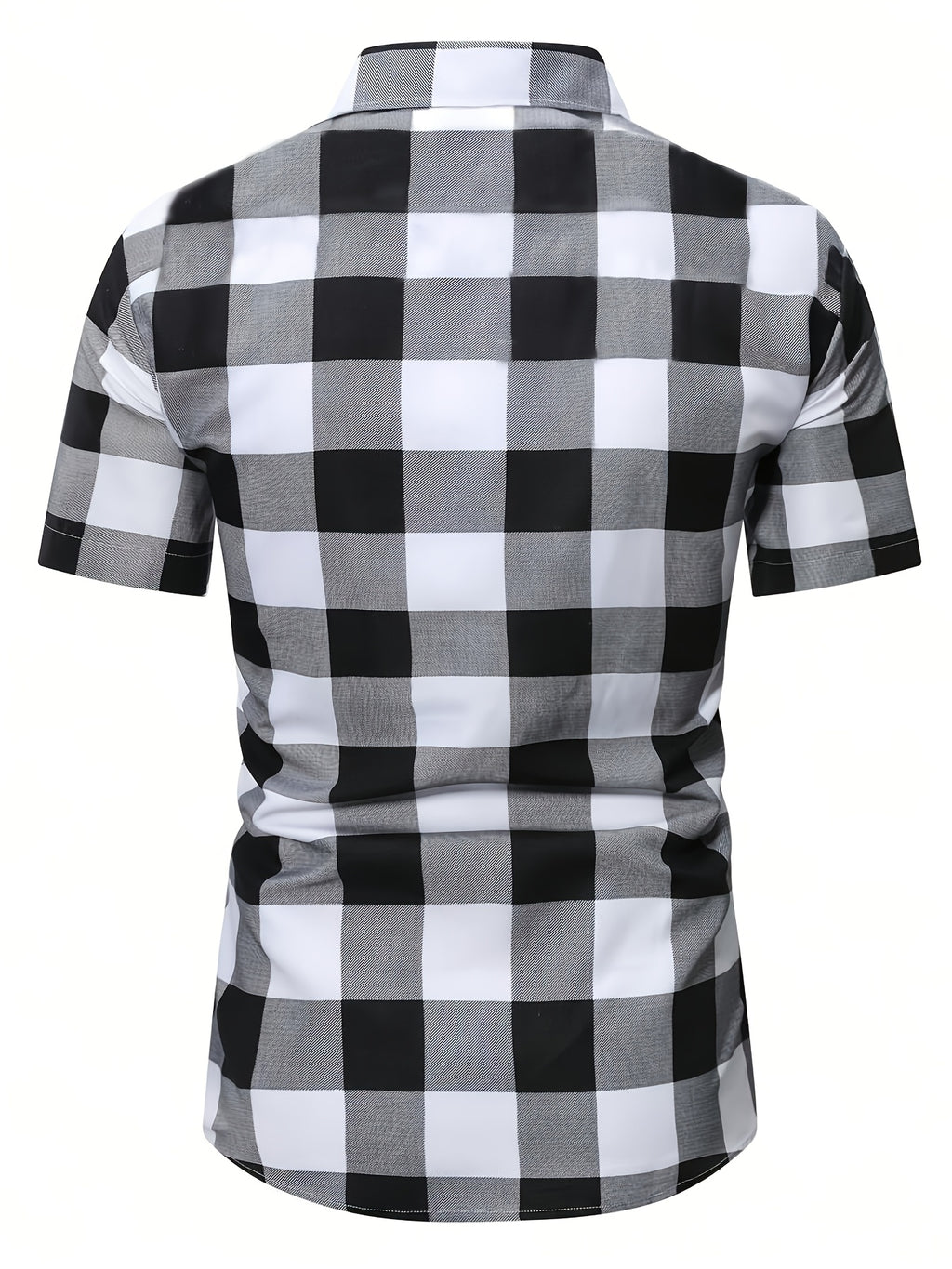 Men'S Hawaiian Casual Vacation Plaid Button-Up Short Sleeve Shirt - Multicolor