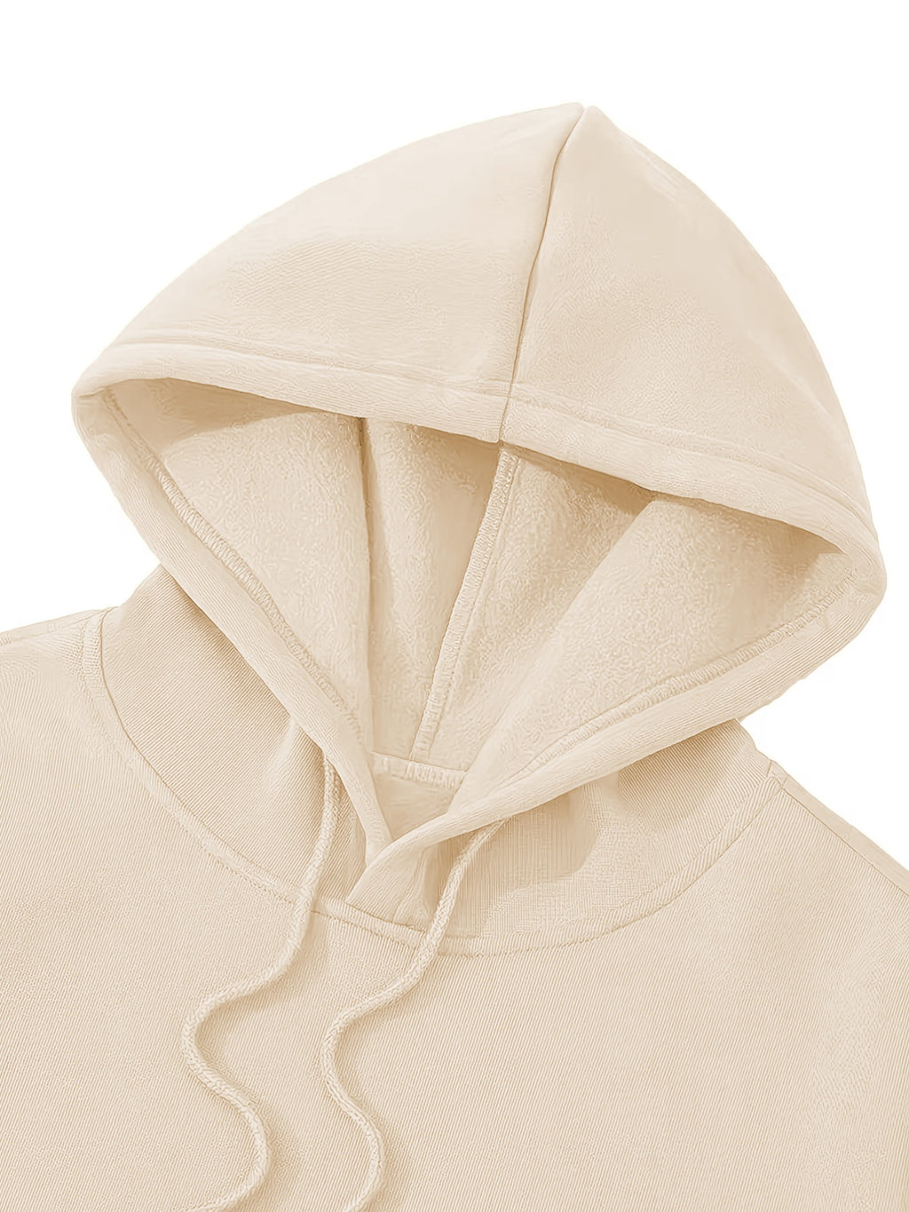 Single Hooded Sweatshirt, Autumn Winter Style, Print Craft Pattern, NY Retro Lettering - Apricot