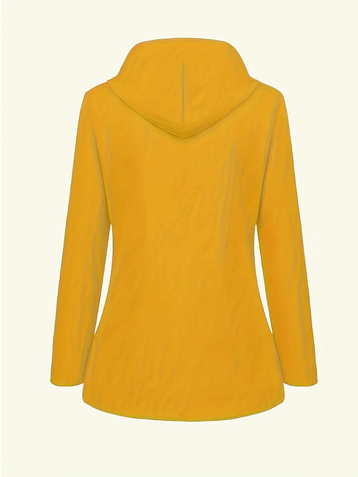 Women's Hooded Autumn/Winter Trench Coat - Yellow