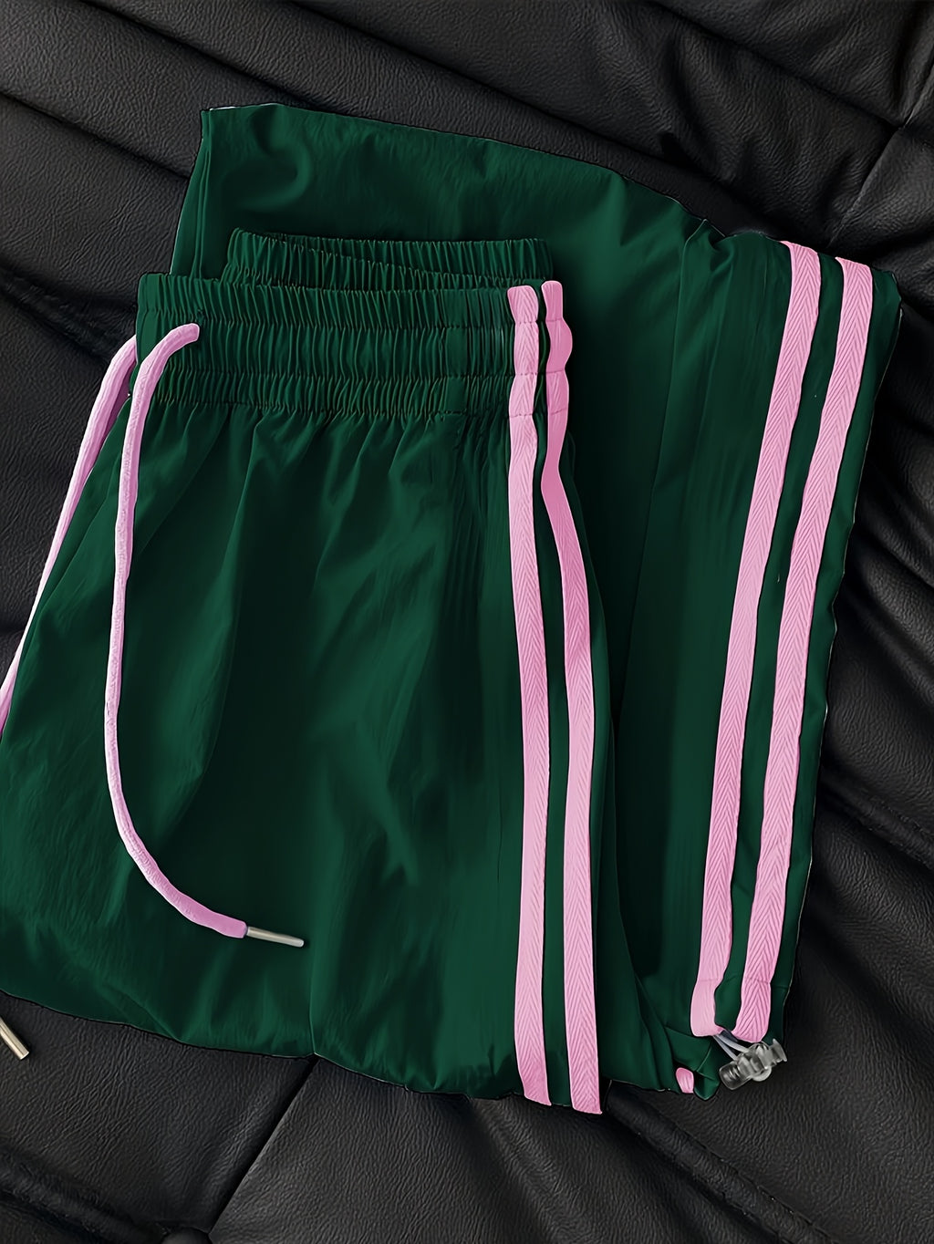 New Arrival High Waist Loose Quick Dry Pants with Drawstring Foot Opening for Multi-Wearing, 3-Color - Green