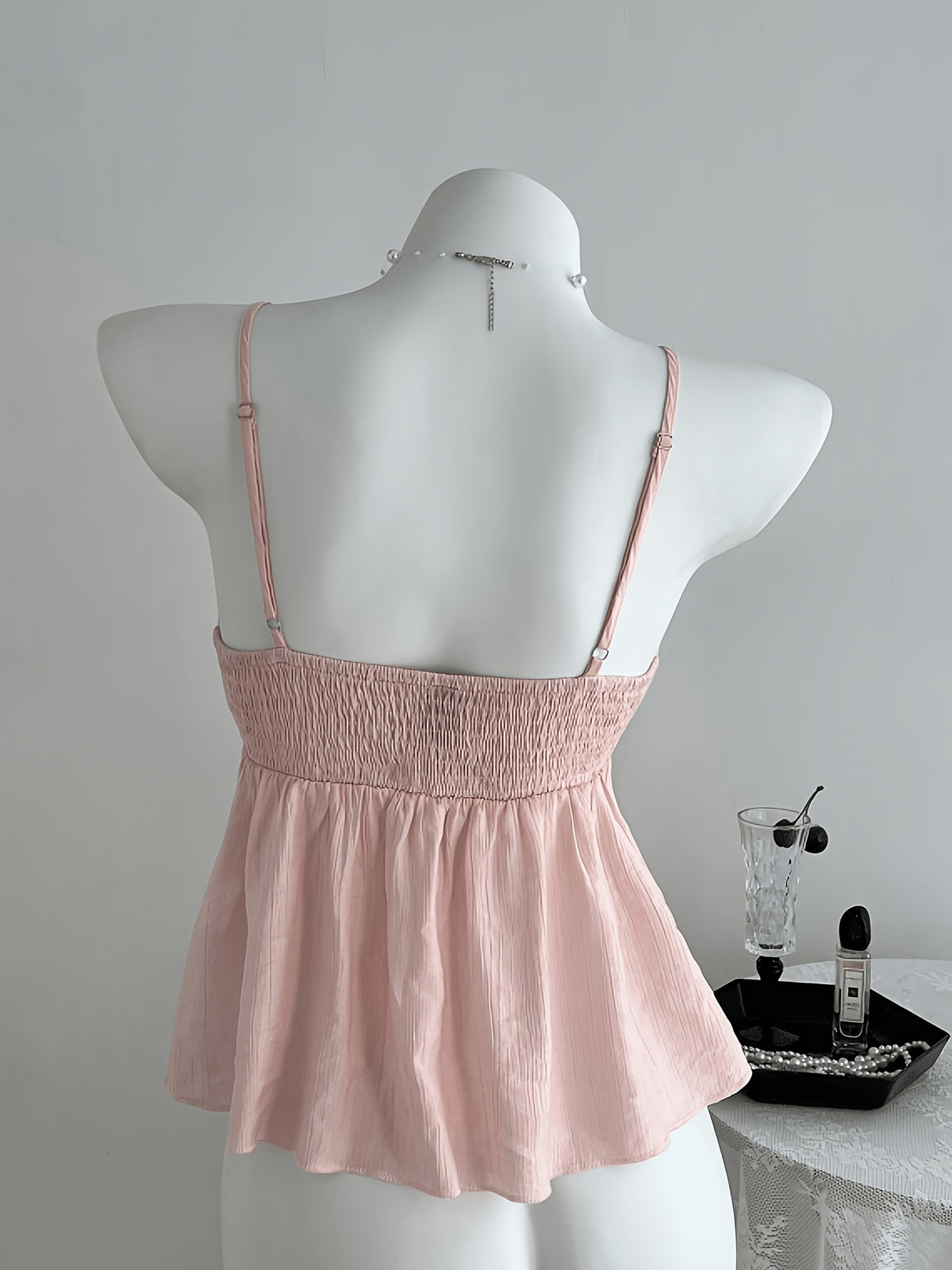 ZLLZ Women'S Cute Solid Color Cami Top, Summer - Pink