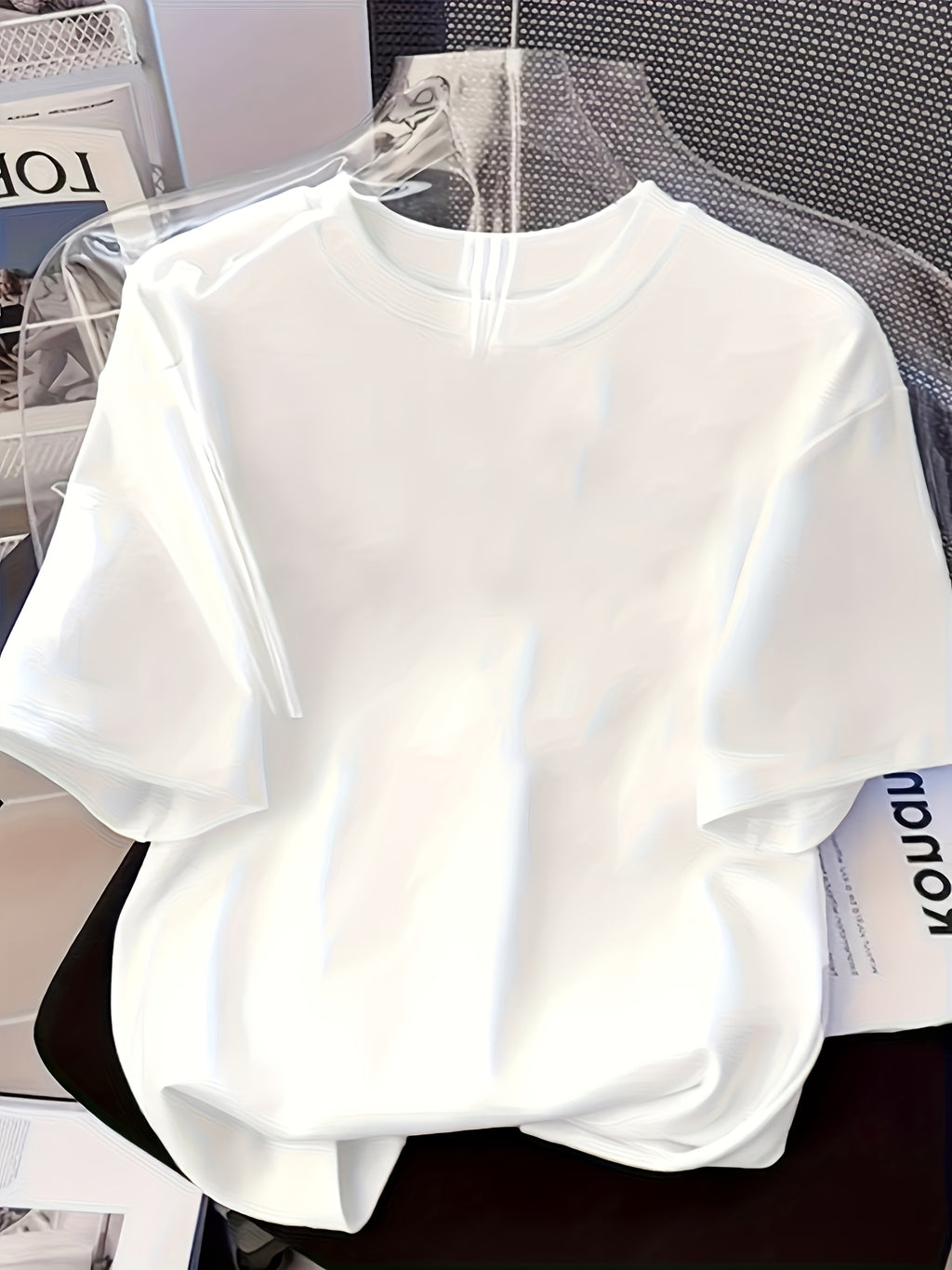 Letter Print Short Sleeve Round Neck Athletic T-Shirt Women'S Top - White