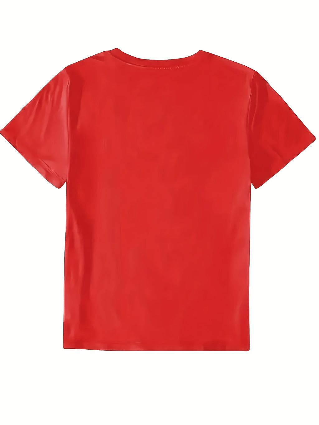 Women'S Blended T-Shirt – Classic Fit, Soft And Breathable, Casual Wear, Timeless Round Neck Design, Versatile for Various Outfits, Stretchy And Comfortable, Machine Washable - Red