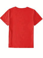 Women'S Blended T-Shirt – Classic Fit, Soft And Breathable, Casual Wear, Timeless Round Neck Design, Versatile for Various Outfits, Stretchy And Comfortable, Machine Washable - Red