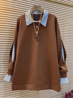Women'S Fashion Casual sweatshirt - Coffee Color