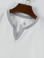 Business Elegant Solid Color V-Neck - White