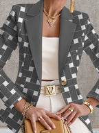 Women's coat Autumn long-sleeved fashion Women's outfit Beautiful Women's coat Elegant andexquisite Women's suits A modern and elegant blazer Street Party CampusVersatile Jacket, Versatile Clothing, Party Outfit, Stylish Jacket, Fashion Outerwear - White