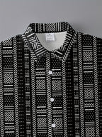 Men's Ethnic Print Shirt, Suitable for Vacation Scenes, Comfortable Polyester Fabric - Mixed colors
