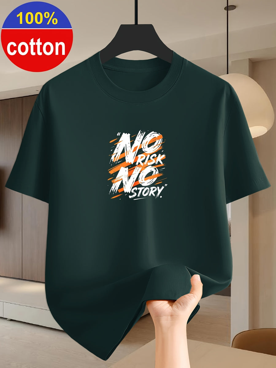 100% Cotton Summer Round-neck Short-sleeve T-shirt, Made of Pure Cotton Fabric, Skin-friendly, Breathable, and Non-stuffy. A Basic Style Suitable for Daily Commutes and Casual Home Wear - Dark Green