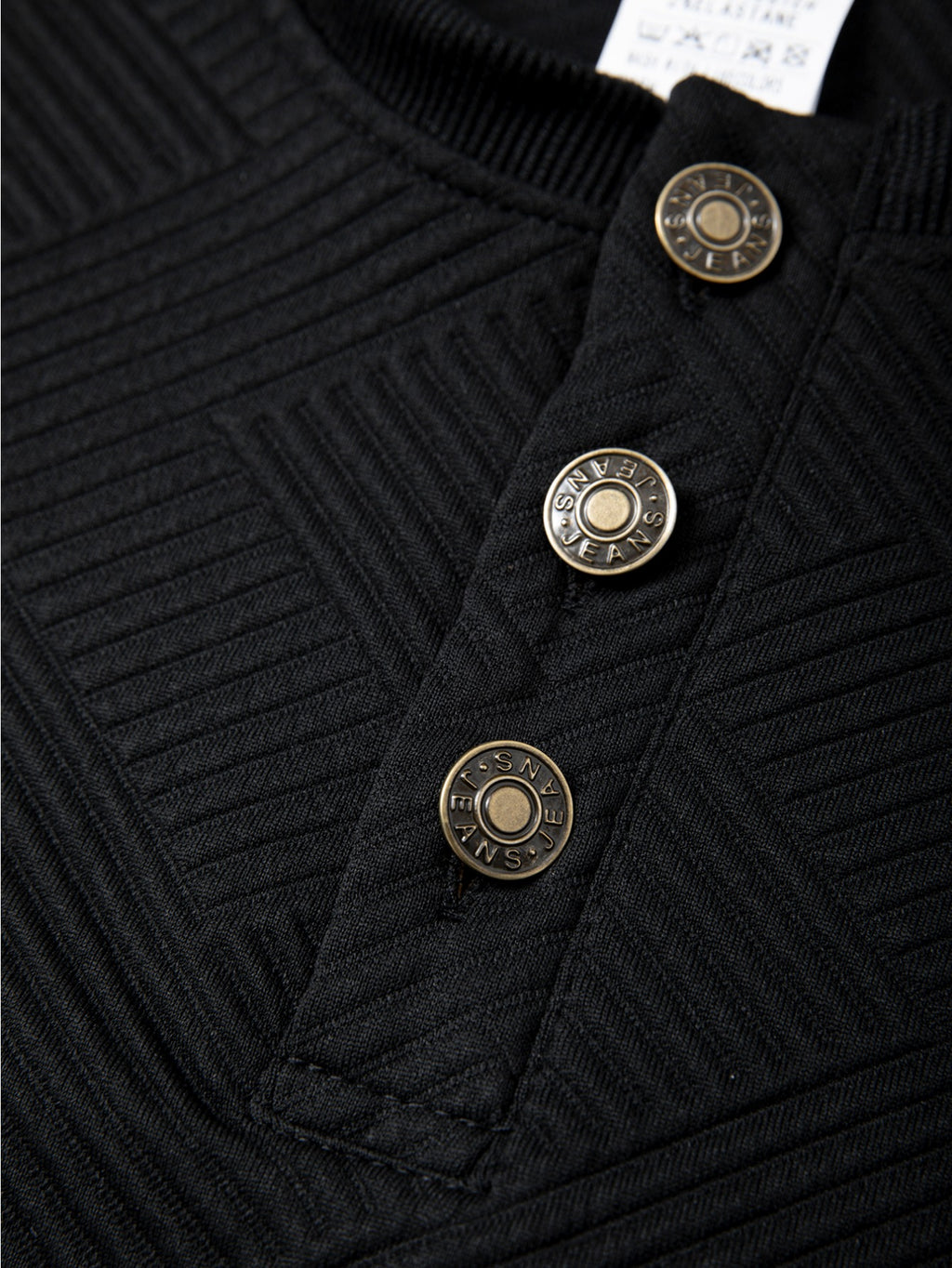 Men'S Henley Collar Long Sleeve T-Shirt Top Spring Autumn 5pcs Set Breathable Skin-Friendly Knit Fabric Contrast Color Button Half-Open Diamond Relief Jacquard Fabric Ribbed Cuffed Business Casual Men'S Base Layer Long Sleeve T-Shirt Suitable for Da - Black+Book White+Khaki+Light Gray+Book White
