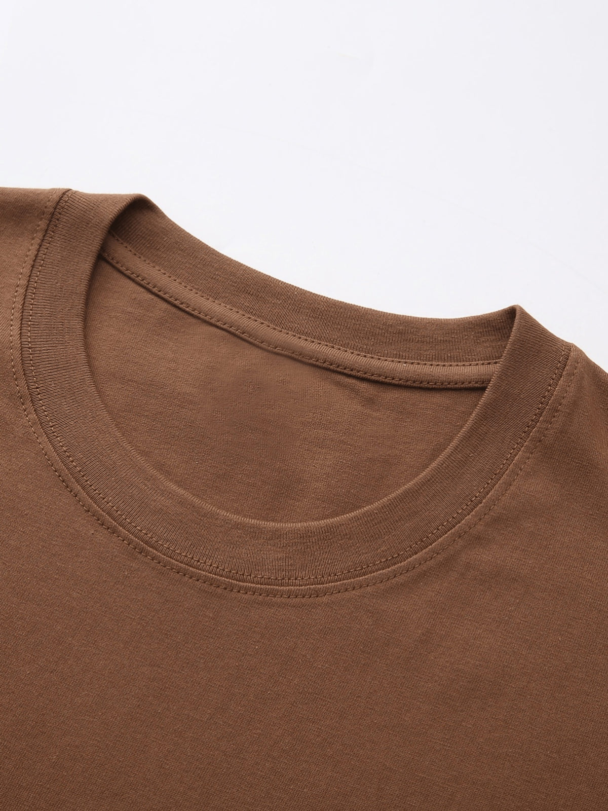 Pixel Art Style Coffee Time Men's Pure Cotton T-Shirt, "CO:FF:EE TIME" Letter Print, Features a Simple Everyday Vibe, Breathable and Skin-Friendly for No Sweaty Feel, High Elasticity with No Deformation, Versatile Crew Neck Fit for a Slimming Look - Coffee Brown