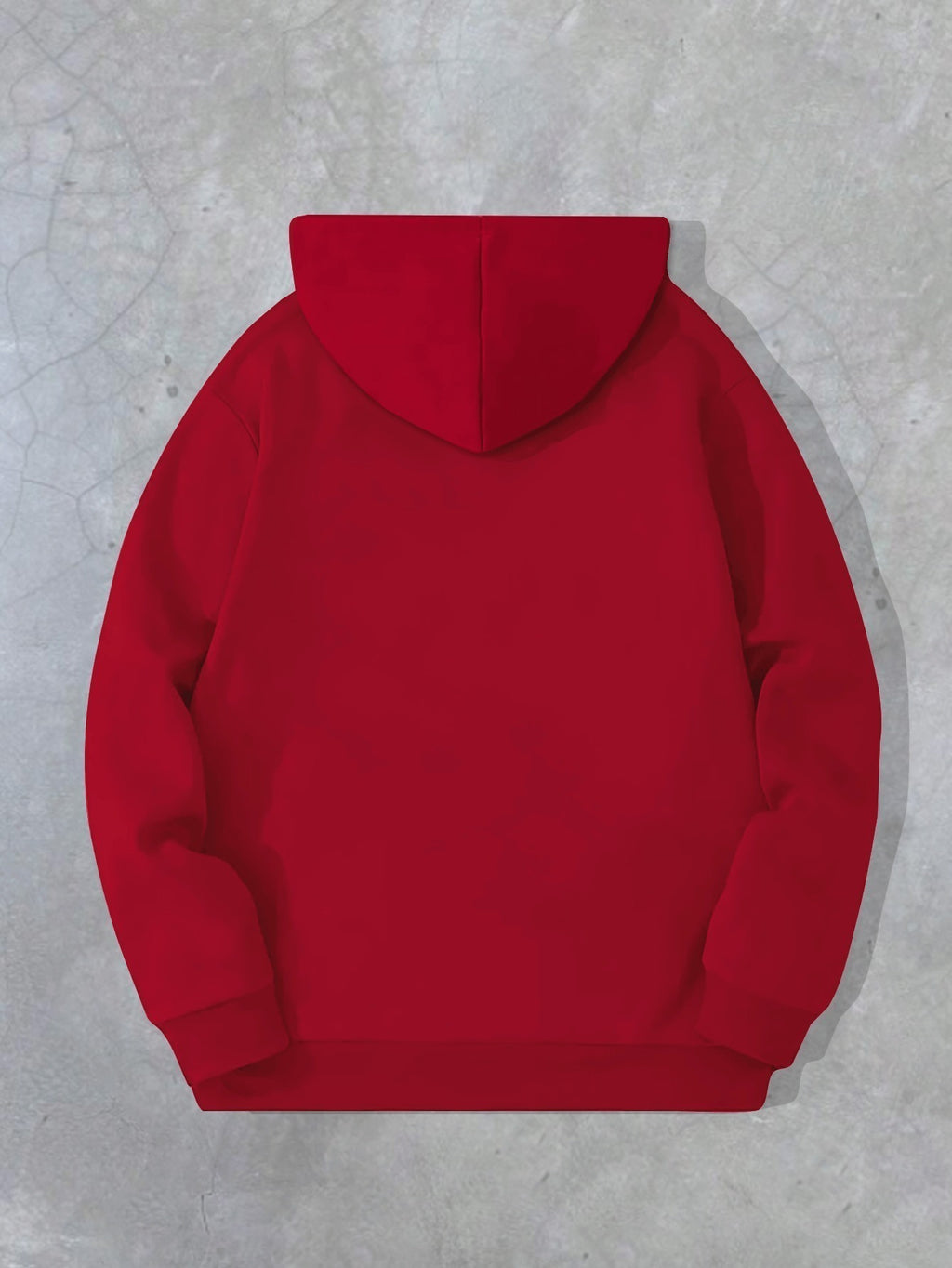 Spring/Autumn Men'S Casual Hooded Sweatshirt Youth Handsome Hoodie - Red