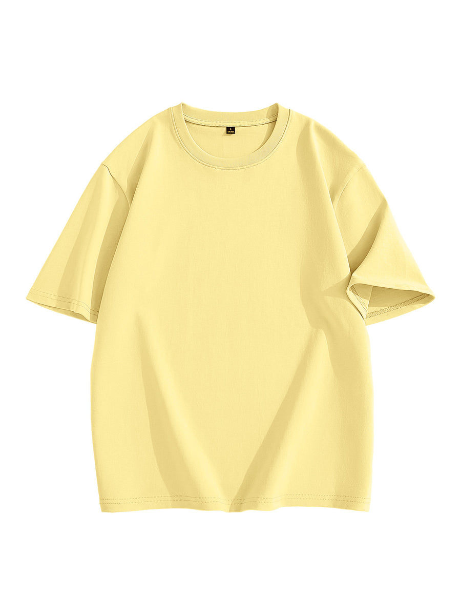 JEEP Men'S 100% Short Sleeve T-Shirt, Casual Fashion Comfort Sports Tee for Summer - Light Yellow
