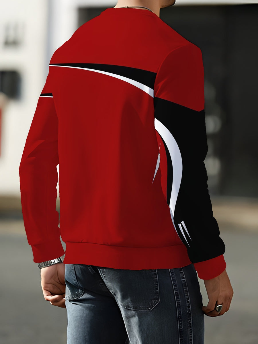 Round Neck Long Sleeve Sweatshirt Men'S Spring Autumn Fashion Round Neck Sweatshirt - Mixed colors