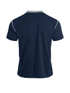 Men'S Spring Summer New Light Luxury Color-Block Henley Collar Short Sleeve T-Shirt, Half-Button 3-Button American Retro Top, High-Stretch Soft And Skin-Friendly Fabric, Breathable And Comfortable - Navy Color