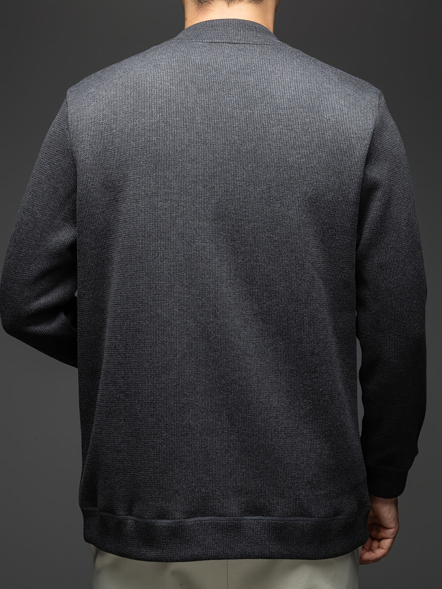 Winter Men'S Sweater, Solid Color, Fleece Lining, Thick, Warm, Comfortable, Home, Commuting, Casual, Versatile, Cardigan Sweater, Men'S K5478339081 - Dark Gray