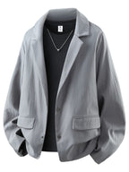 A Men's Casual and Fashionable Suit Jacket, with a British Style Mini Suit and a Casual Suit Silhouette, Suitable for Travel, Work, Parties, College Holidays, Gifts, with Elasticity, Easy and Unrestrained - Grey