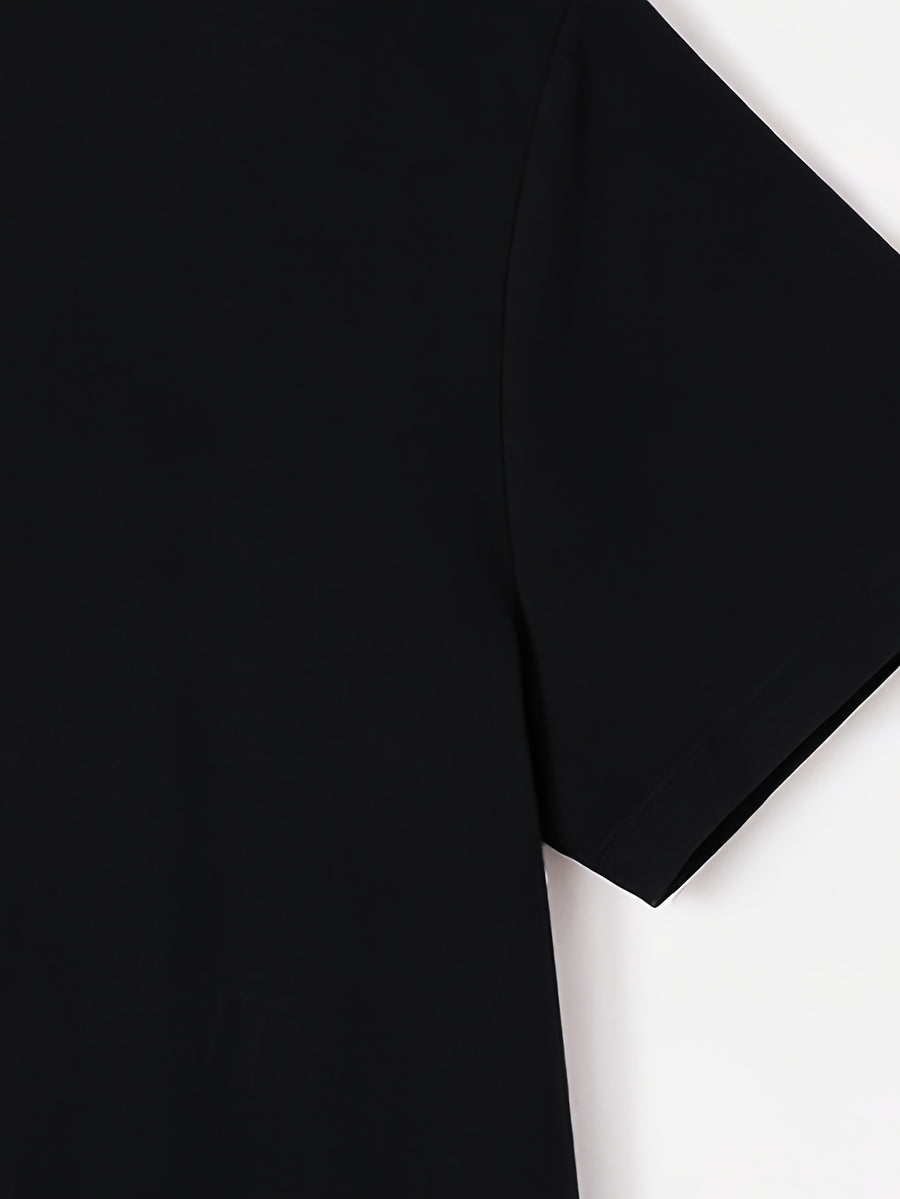 Men'S 3pcs Set of Henley Short-Sleeve Shirts, Breathable Comfortable Casual V-Neck Tops, Suitable for Summer And Daily Wear - Black, White, Blue