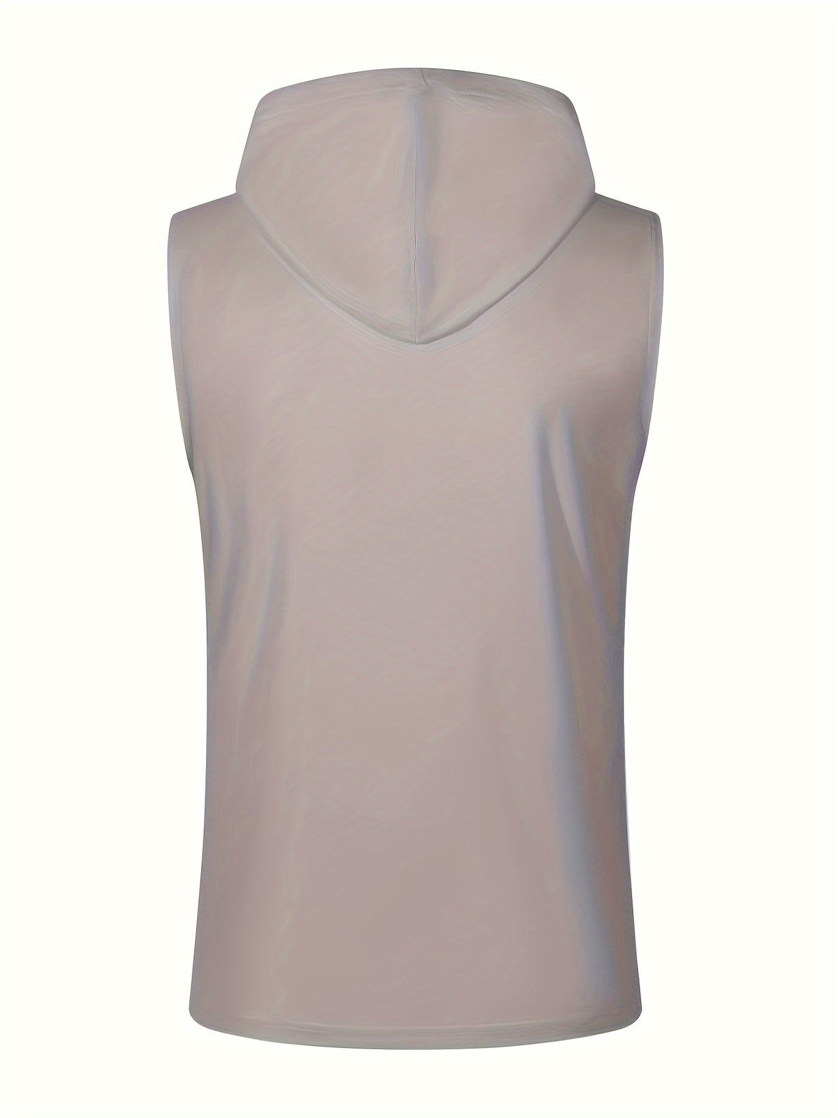 Men's Sleeveless Hooded Henley Shirt - Lightweight, Breathable Polyester | Summer Casual & Sporty Top with Button Detail | Machine Washable - Grey