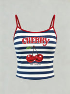Women'S Tight Fruit Print Casual Camisole Tank Top, Summer Cami Top, Casual Vest, Vacation Vest, Casual Daily, Commute, Vacation Style, New Summer Styles - Mixed colors