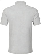 Men's Solid Color Patchwork T-Shirt, Simple and Elegant with a Vintage Button Design, Comfortable to Wear. Suitable for Spring, Summer, Home, Outings, and Travel Occasions, Showcasing a New Casual and Business Style - Grey