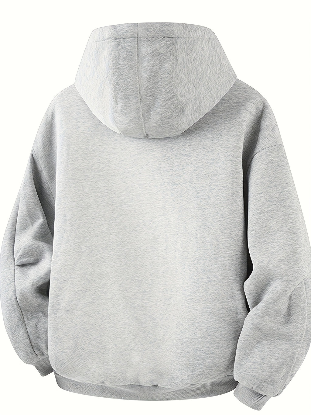 Men's Color-Block Hooded Zip-Up Jacket, College Style Outerwear - Grey
