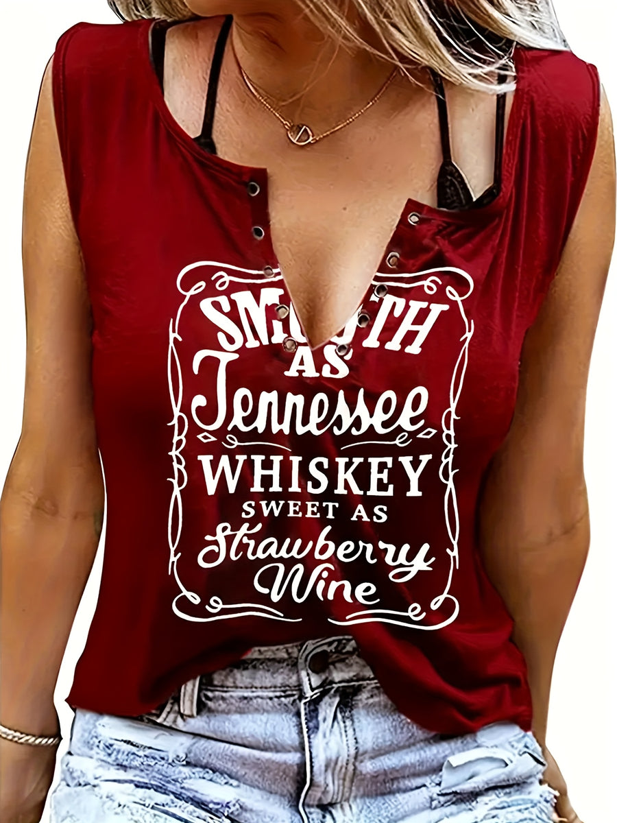 Women'S Casual Tank Top - Red