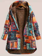 Winter Women'S Printed Hooded Jacket - Mixed colors