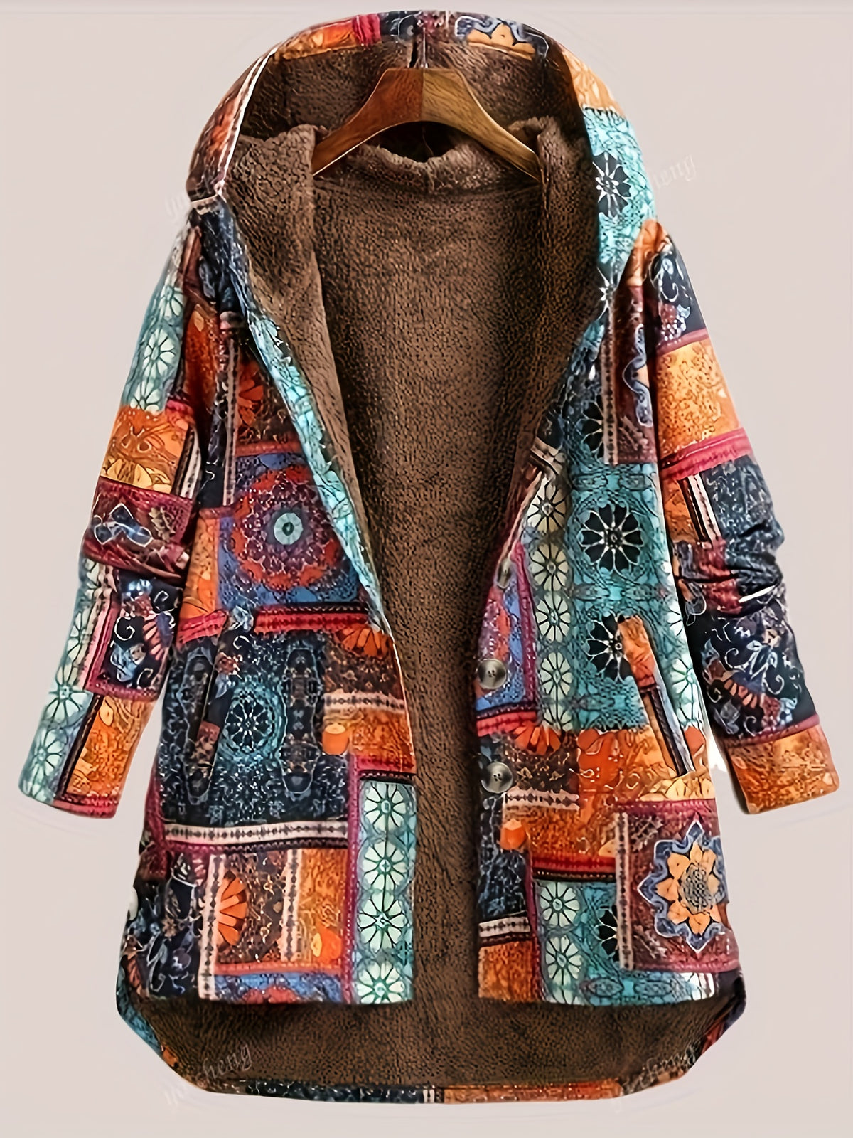 Winter Women'S Printed Hooded Jacket - Mixed colors