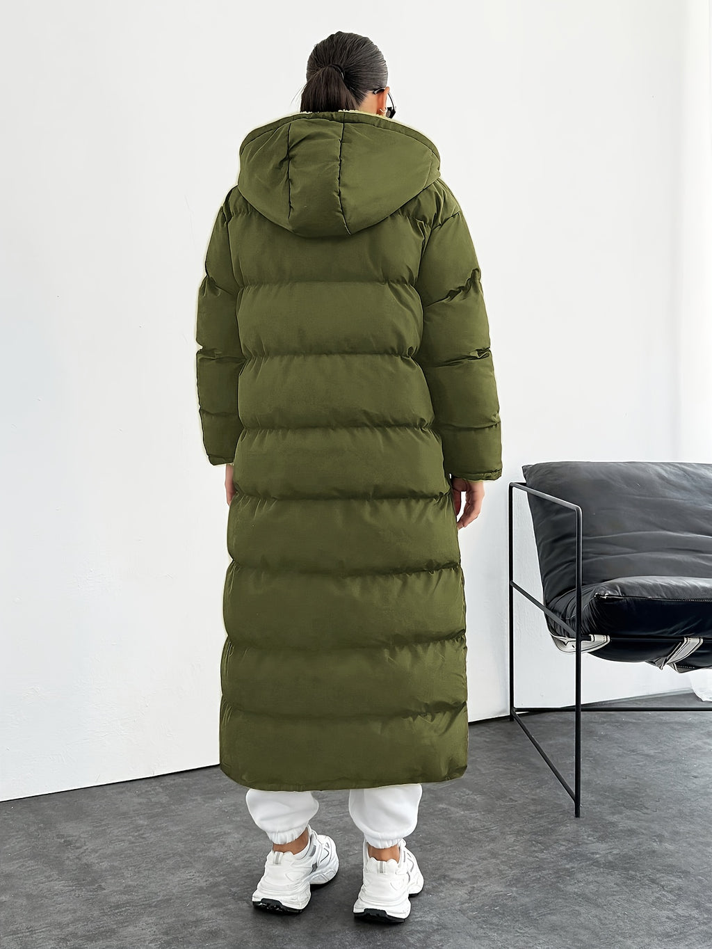 Fashionable and Elegant Thick Coat - Green