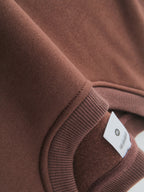 Surf SURF LOCOS Print, Men's Casual Trendy -Lined Long Sleeve Crewneck Sweatshirt, Fashion Print Sweatshirt - Coffee Color