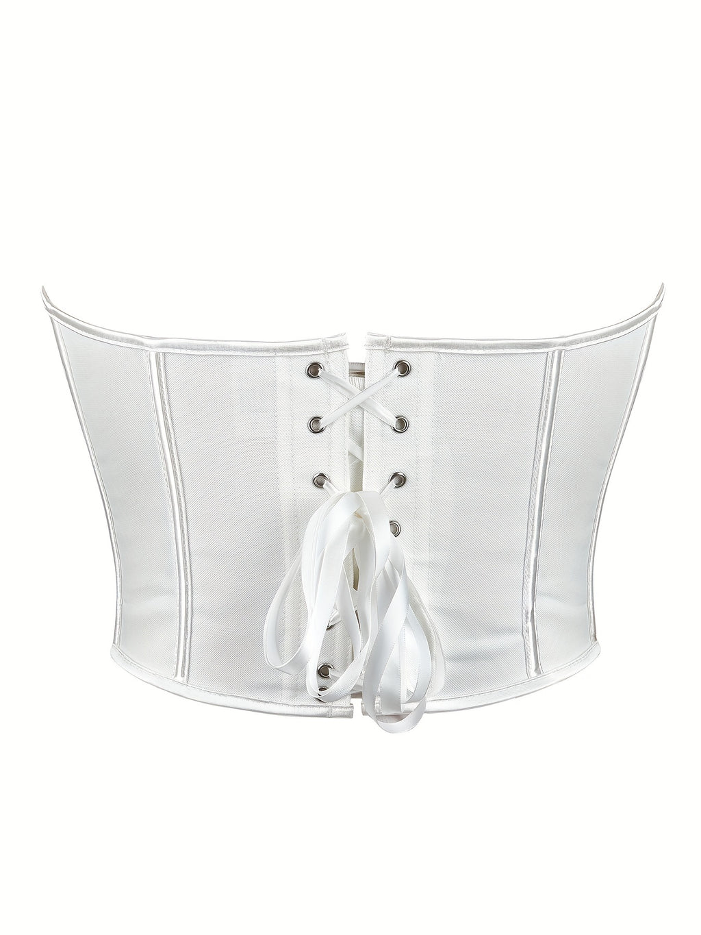 Sexy Women's Strapless Mesh Top, Breathable Double-Layer Frosted Texture, Women's Sexy Court-Style Corset Top - White