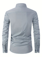New Fashion Casual Stand Collar Long Sleeve, Smart Casual - Grey