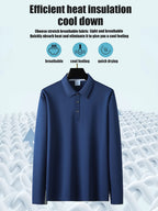 Spring And Autumn Explosive Value Three-Piece POLO Collar Long-Sleeved Top for Men, Stylish, Easy And Versatile, Solid Color Design, Multi-Color Optional Sports And Casual, Soft And Comfortable, Jumper, 220G/Square Meter Fabric Weight - 3 pieces of navy blue