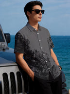Men'S Short Sleeve Shirt, Hawaiian Style, Digital Print Unisex Full Print Design, Youthful Beach Casual, Men'S Top - Mixed colors